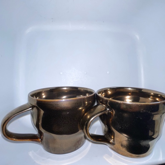Starbucks Bronze Copper Metallic Coffee Cup Mug 12oz lot 2 - Picture 1 of 3
